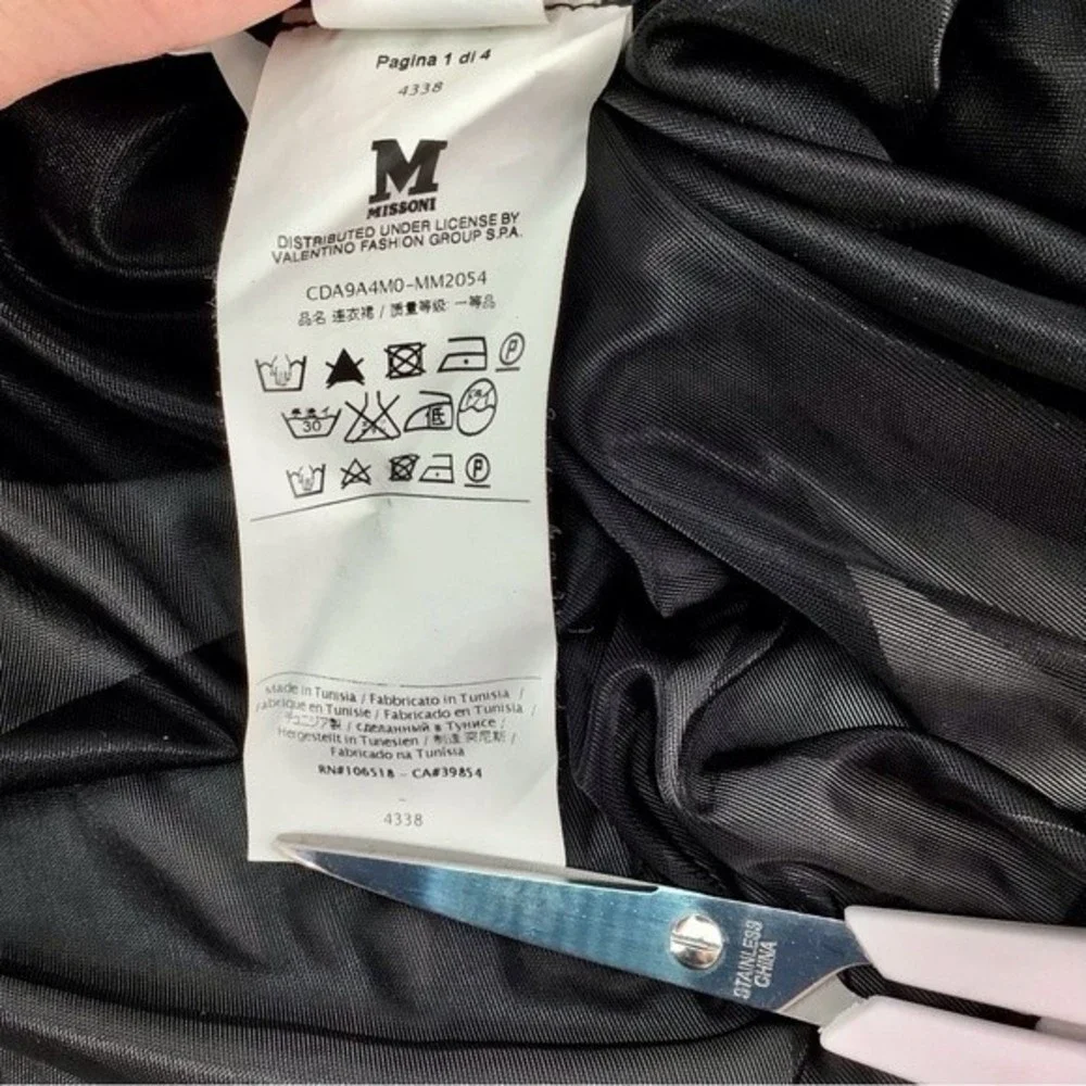 M Missoni Women's Halter Puzzle Stripe Knit Squiggle A Line Dress US Size 2 - Picture 10 of 16